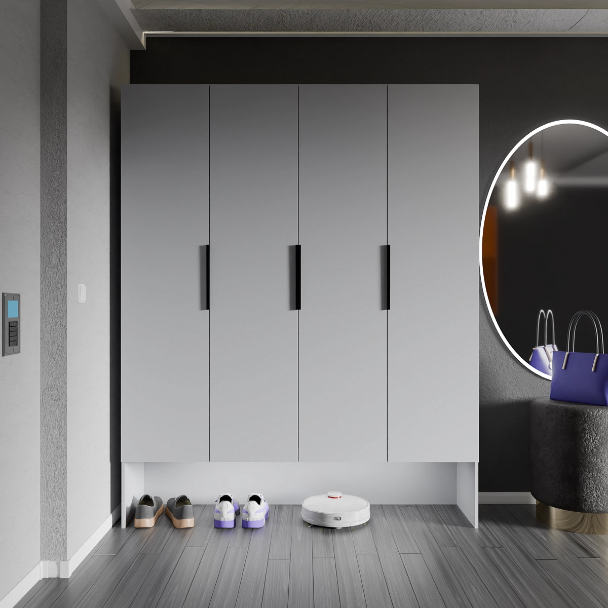 Шкаф парящий Fly-4 Серый
